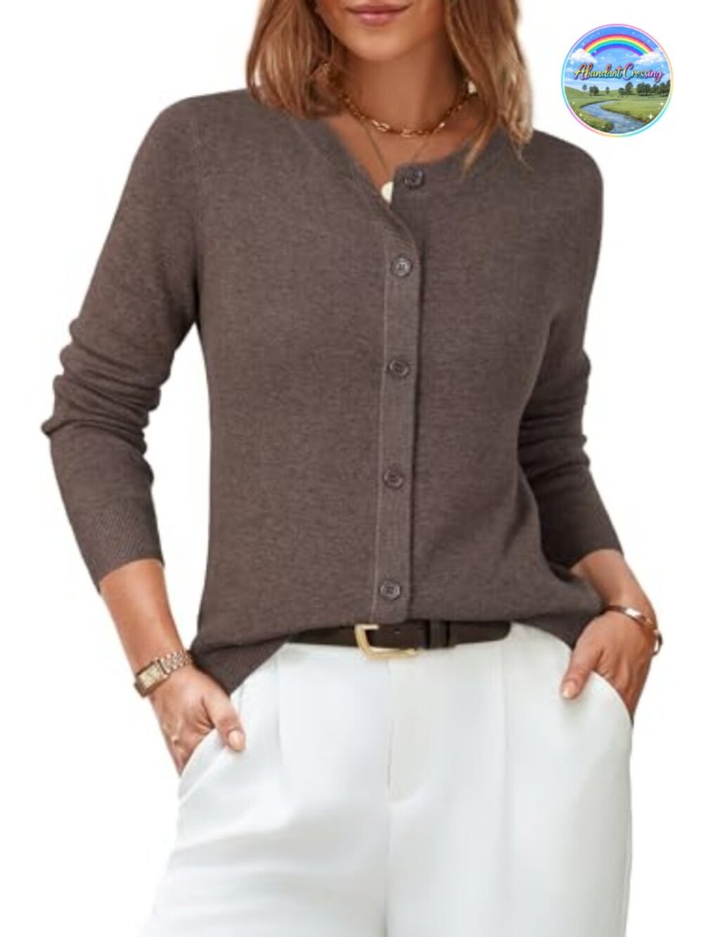 Wool Blend Button Down Cardigan Business Casual Fall Layer